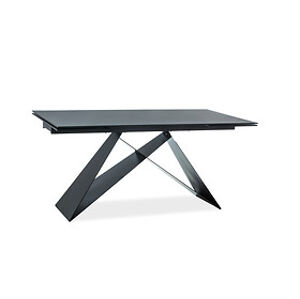 Jídelní stůl: SIGNAL WESTIN SIGNAL - stoly: tvrdené sklo/ kov - čierna matná