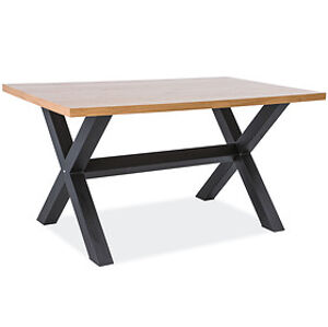 Jídelní stůl: SIGNAL Xavier 150 SIGNAL - stoly: dub/čierny kov