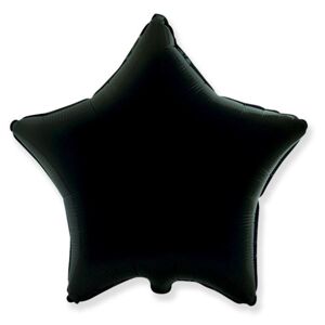 Balón foliový 45 cm Hvězda černá - FLEXMETAL