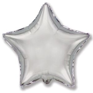 Balón foliový 45 cm Hvězda stříbrná - FLEXMETAL