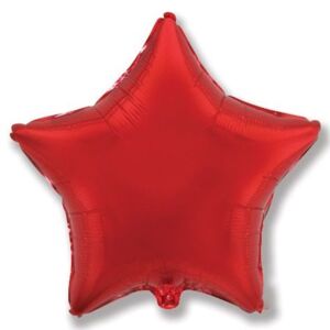 Balón foliový 45 cm Hvězda červená - FLEXMETAL