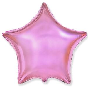 Balón foliový 45 cm Hvězda metalická světle růžová - FLEXMETAL