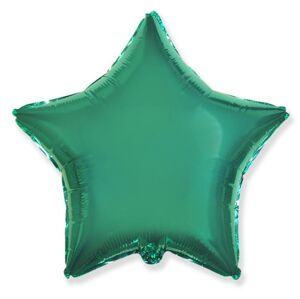 Balón foliový 45 cm Hvězda zelená TYRKYSOVÁ - FLEXMETAL