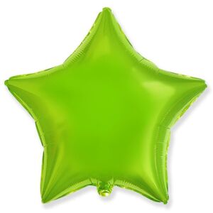 Balón foliový 45 cm Hvězda zelená limetka - FLEXMETAL