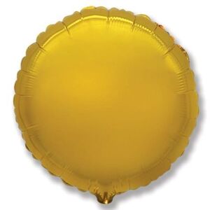 Balón foliový 45 cm Kulatý zlatý - FLEXMETAL