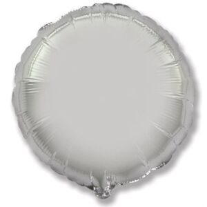 Balón foliový 45 cm Kulatý stříbrný - FLEXMETAL