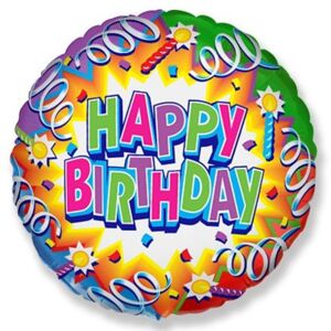 Balón foliový Happy Birthday candle 45 cm - FLEXMETAL
