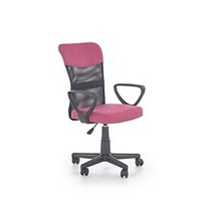 Kancelářská židle: HALMAR TIMMY HALMAR - poťahový materiál: látka ružová/ sieťka čierna