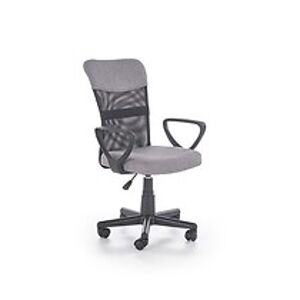 Kancelářská židle: HALMAR TIMMY HALMAR - poťahový materiál: látka sivá/ sieťka čierna