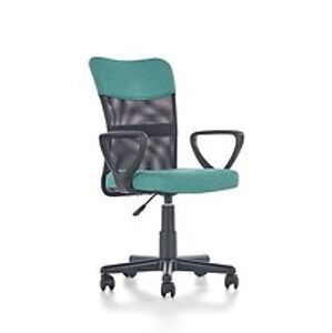 Kancelářská židle: HALMAR TIMMY HALMAR - poťahový materiál: látka tyrkysová/ sieťka čierna