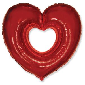 Balón foliový Srdce červené 90 cm - FLEXMETAL