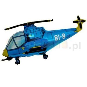 Balón foliový Helikoptéra modrá 60 cm - GoDan