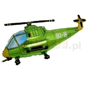 Balón foliový Helikoptéra zelená 60 cm - GoDan