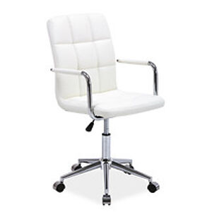Kancelářská židle: SIGNAL Q-022 HALMAR - poťahový materiál: eco koža - biela