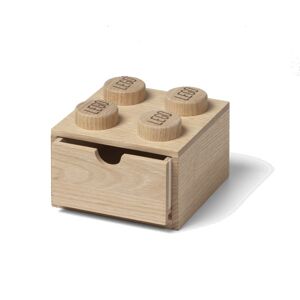 LEGO dřevěný stolní box 4 se zásuvkou dub - ošetřený mýdlem