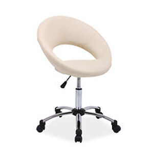 Kancelářská židle: SIGNAL Q-128 SIGNAL - stoličky: ekokoža krémová
