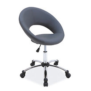 Kancelářská židle: SIGNAL Q-128 HALMAR - poťahový materiál: eco koža - sivá