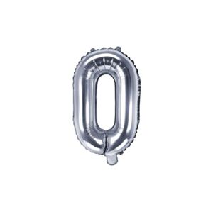 Balón foliový písmeno "O", 35 cm, stříbrný (NELZE PLNIT HELIEM) - Partydeco