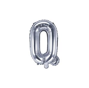 Balón foliový pismeno "Q", 35 cm, stříbrný (NELZE PLNIT HELIEM) - PartyDeco