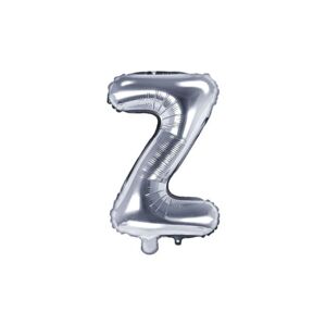 Balón foliový písmeno "Z", 35 cm, stříbrný (NELZE PLNIT HELIEM) - Partydeco