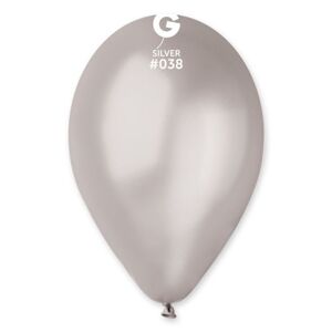 Balonky metalické 100 ks stříbrné - průměr 26 cm - SMART