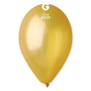 Balonky metalické 100 ks zlaté - průměr 26 cm - SMART