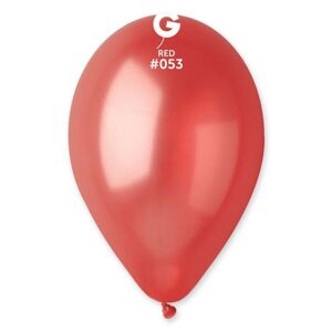 Balónky metalické 100 ks červené - průměr 26 cm - SMART