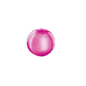 Balón foliový kulatý růžový 3D 62 cm - BALONČ
