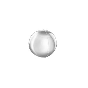 Balón foliový kulatý stříbrný 3D 62 cm - BALONČ