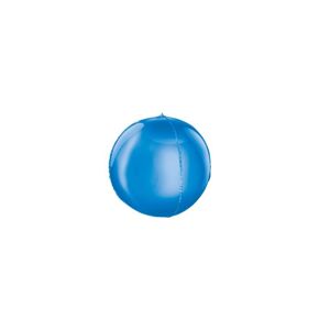 Balón foliový kulatý modrý 3D 62 cm - BALONČ