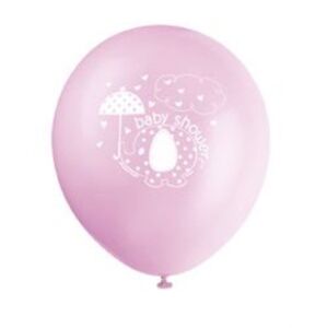 Balónky umbrellaphants "Baby shower" - Holka / Girl 30 cm, 8 ks - UNIQUE