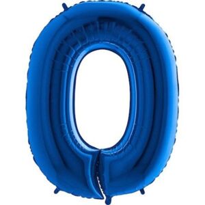 Balón foliový číslice MODRÁ - BLUE 115 cm - 0 - FLEXMETAL