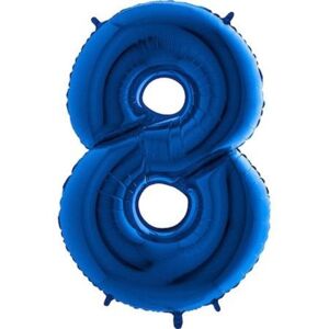 Balón foliový číslice MODRÁ - BLUE 115 cm - 8 - FLEXMETAL