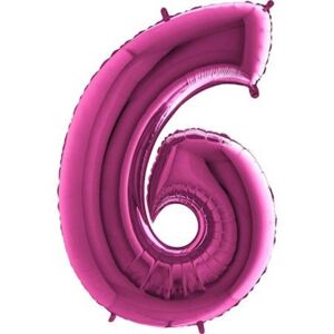 Balón foliový číslice růžová - Pink 115 cm - 6 - FLEXMETAL