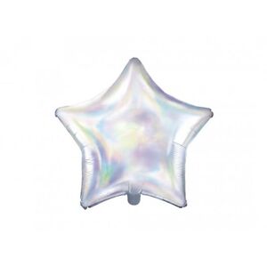 Balón foliový 45 cm Hvězda opalizující / duhová - Unicorn / Jednorožec - PartyDeco