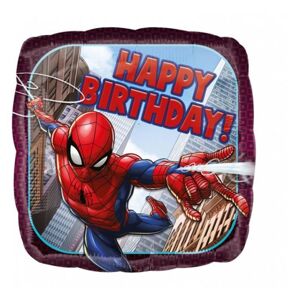 Balón foliový 43 cm - Spiderman Happy Birthday - GoDan