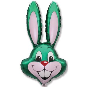 Balón foliový zajíc - zelený 60 cm / Velikonoce - FLEXMETAL
