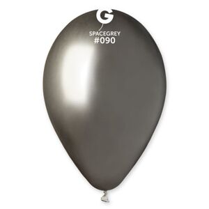 Balónek chromovaný 1 KS lesklý vesmírně šedý - průměr 33 cm - SMART