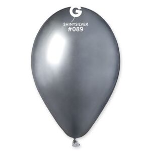 Balónek chromovaný 1 KS stříbrný lesklý - průměr 33 cm - SMART