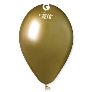 Balónek chromovaný 1 KS lesklý zlatý - průměr 33 cm - SMART