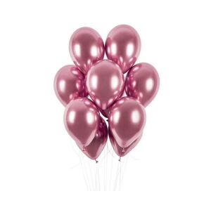 Balónky chromované 50 ks růžové lesklé - průměr 33 cm - GoDan