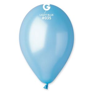Balonky metalické 100 ks světle modrý - průměr 26 cm - SMART
