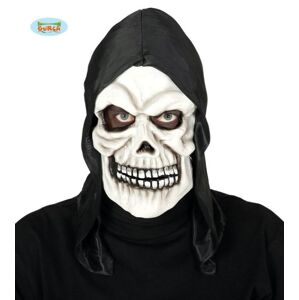 Latexová maska kostlivec / lebka s kapucí - Halloween - GUIRCA