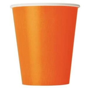 Kelímky oranžové 8 ks, 270 ml - UNIQUE