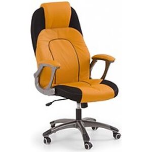 Kancelářské křeslo: HALMAR VIPER HALMAR - poťahový materiál: eco koža - čierna/ oranžová