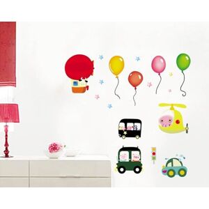 Samolepka na zeď balonky a auta - Nalepimeto
