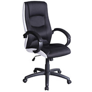 Kancelářské křeslo: SIGNAL Q-041 SIGNAL - stoličky: ekokoža biela/membránová látka čierna