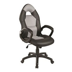 Kancelářské křeslo: SIGNAL Q-057 SIGNAL - stoličky: ekokoža čierna/ tkanina sivá