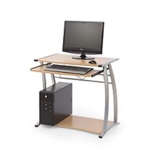 BRW Kancelářský stůl: B-1 HALMAR - drevo: MDF jelša, HALMAR - sklo/kov: siva