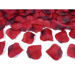 Okvětní lístky růží textilní červené 100ks - Partydeco